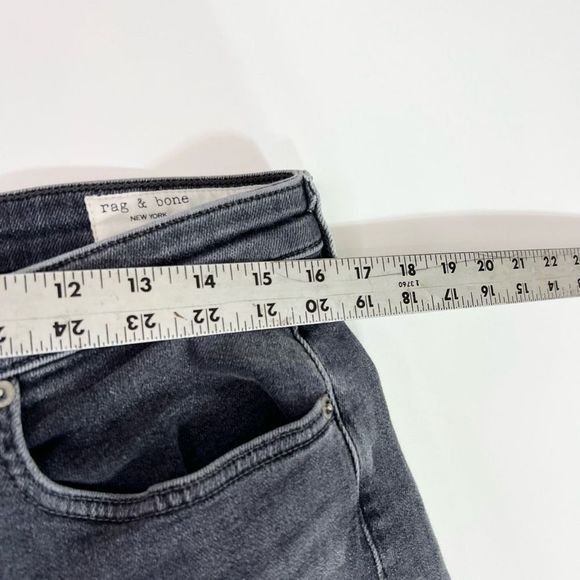 Rag & Bone Skinny Jeans Women's 33 Black Nina High Rise Waist Slim Fit - Picture 4 of 10